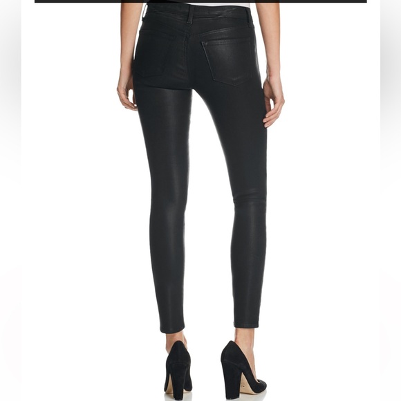 NWT $248 J BRAND STITCH FIX 620 Mid-Rise Black Stocking Coated Super Skinny Jean - Picture 3 of 11